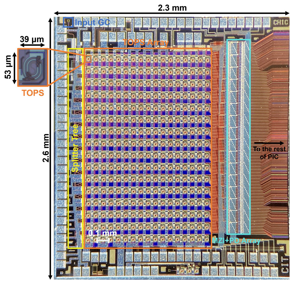 288-element crosstalk-corrected thermo-optic phase shifter array chip